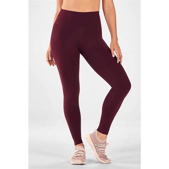 Fabletics Burgandy Powerhold Leggings Size M - Picture 10 of 15